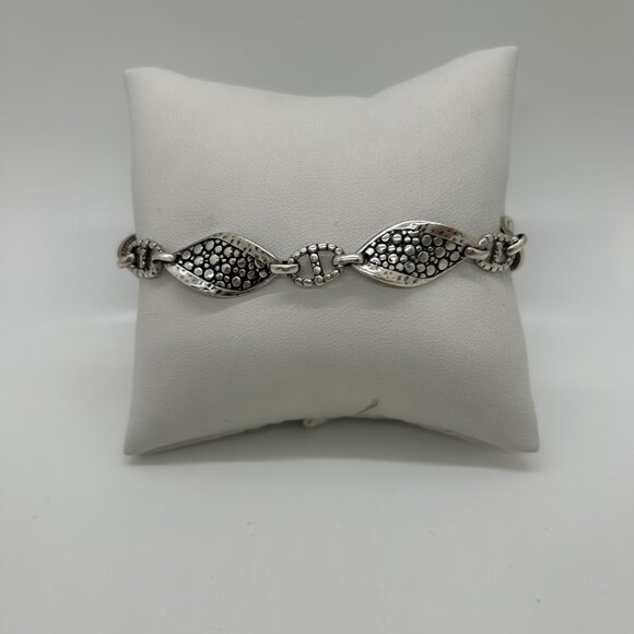 Sarda Jewelry - Sarda Sterling Silver Textured Link Bracelet 7.5 Inch For Women Jewelry Elegant